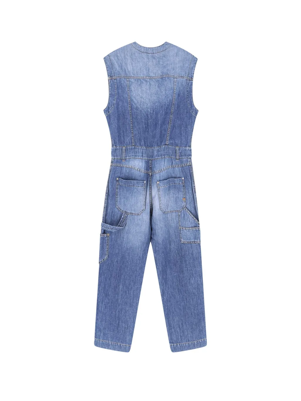 Pinko Sleeveless Denim Jumpsuit
