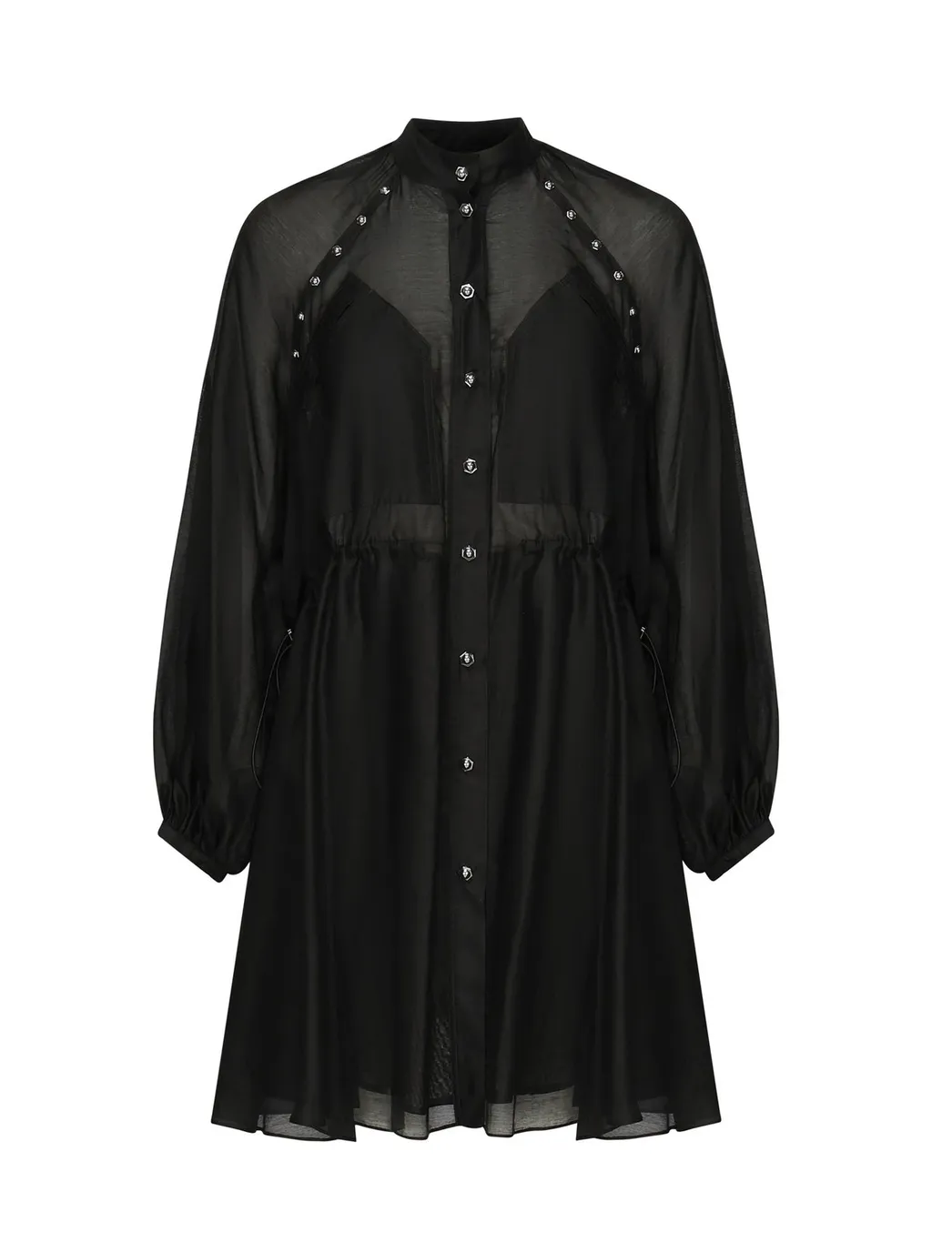 Pinko Long-Sleeved Studded Dress