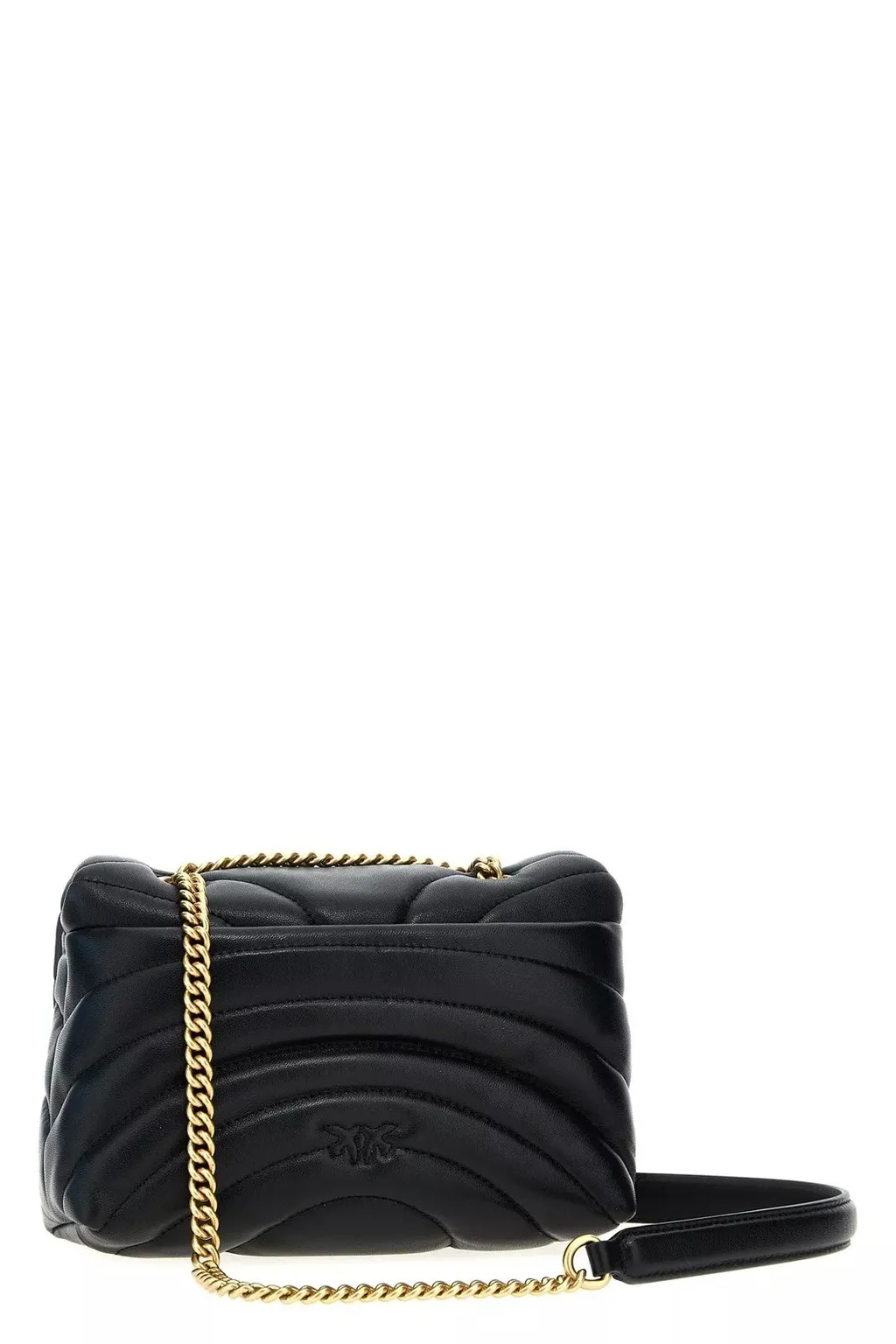 Pinko Logo Plaque Chain Linked Crossbody Bag