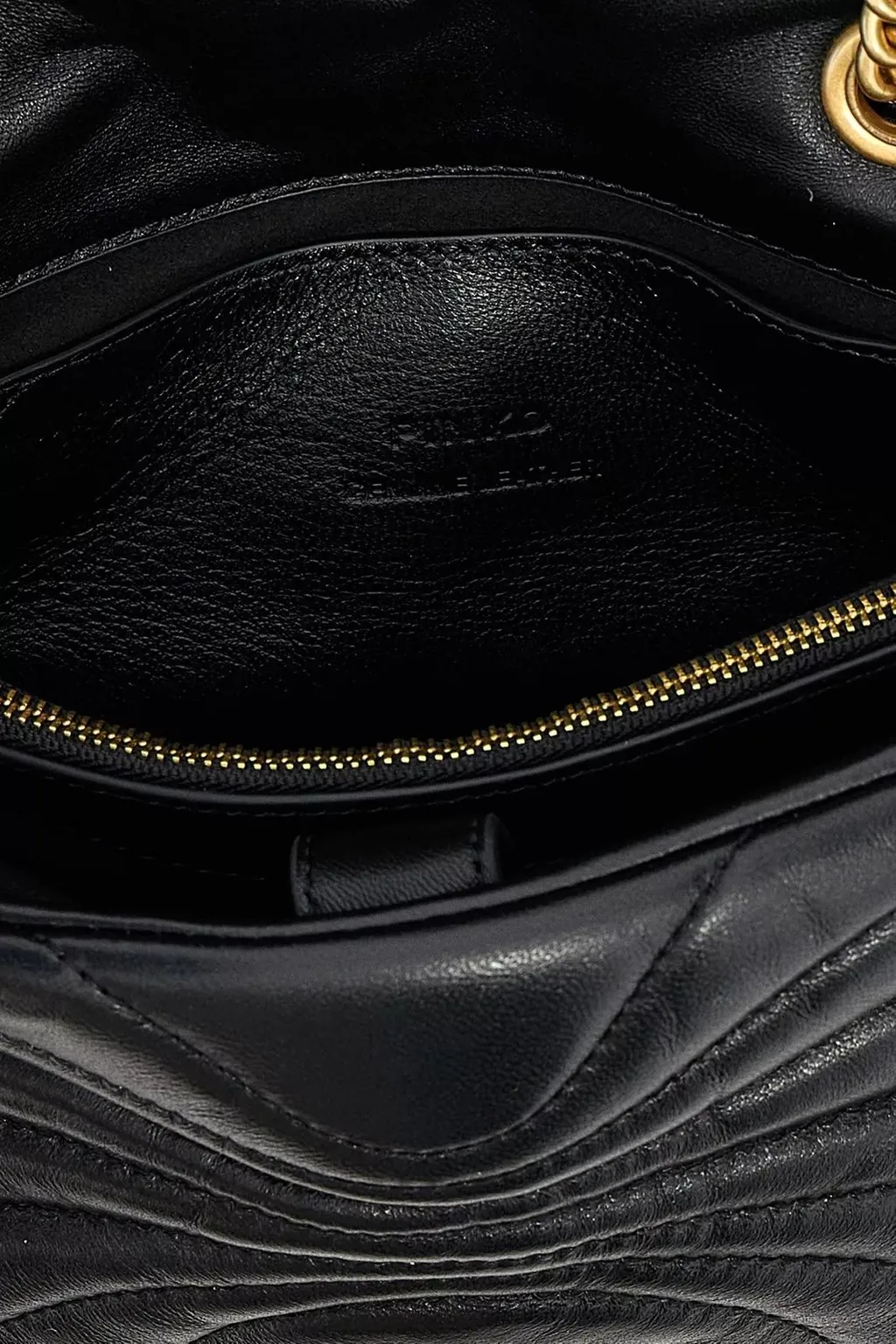 Pinko Logo Plaque Chain Linked Crossbody Bag