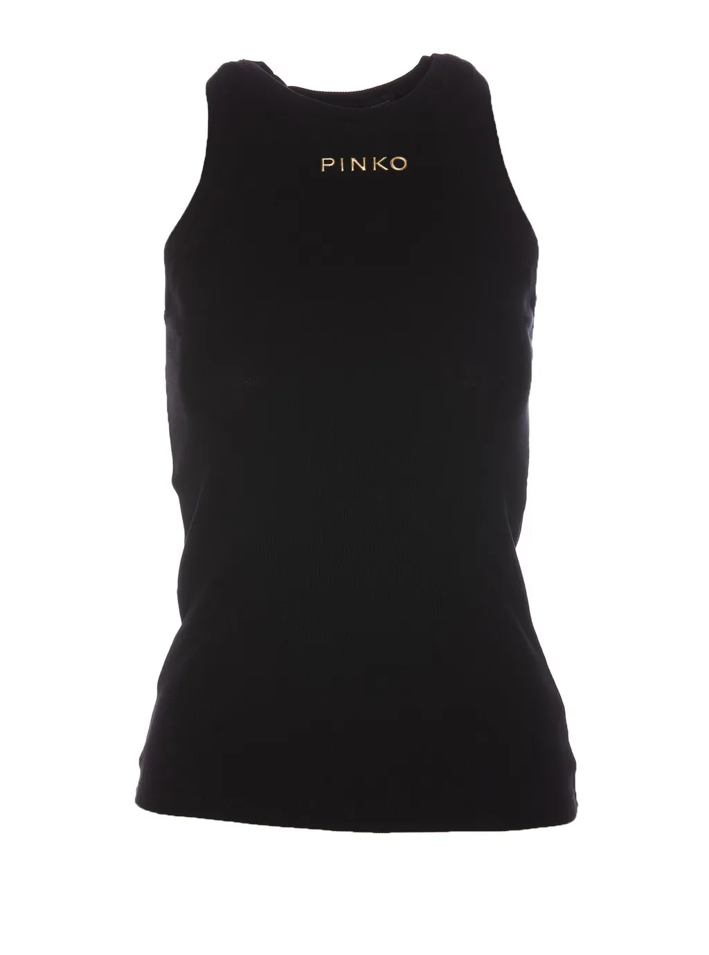 Pinko Logo Lettering Ribbed Top