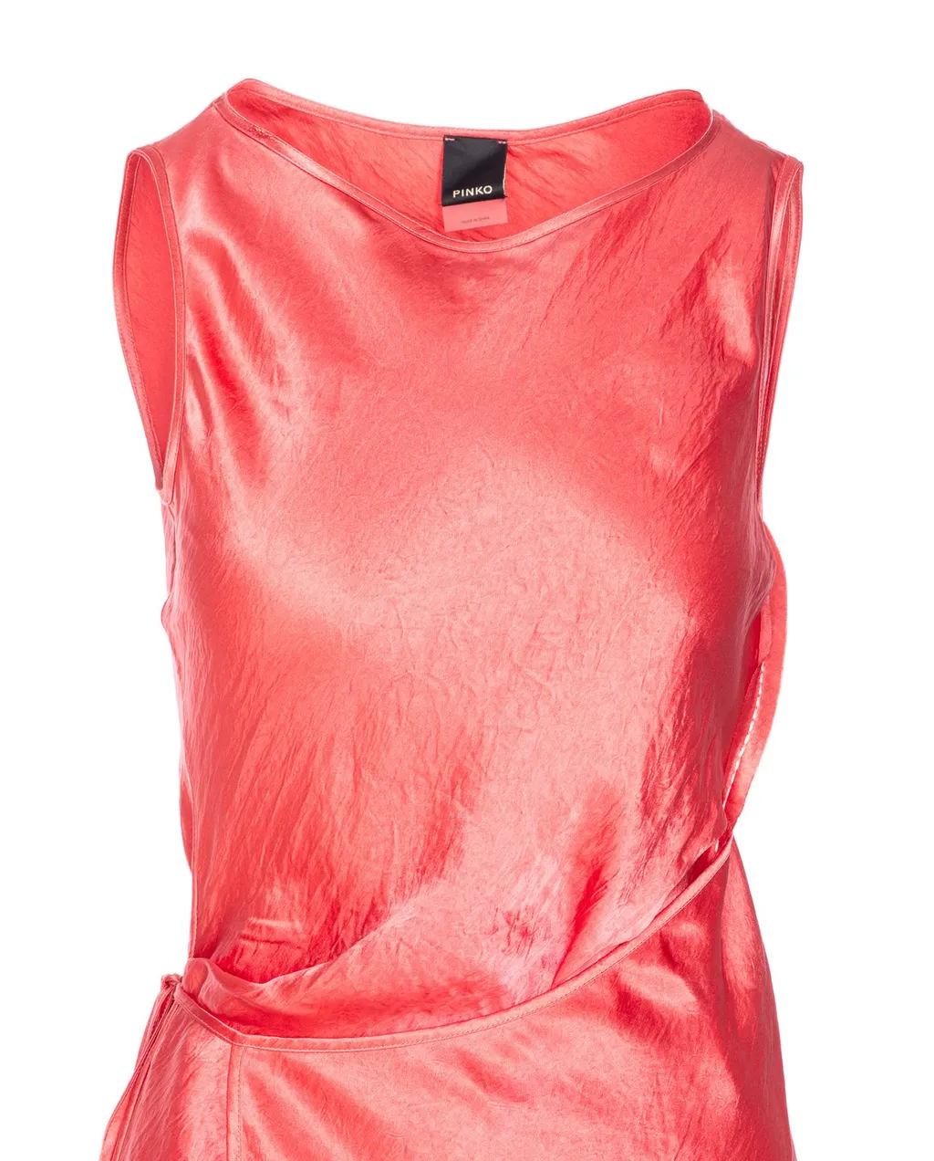 Pinko Side Tie Satin Dress