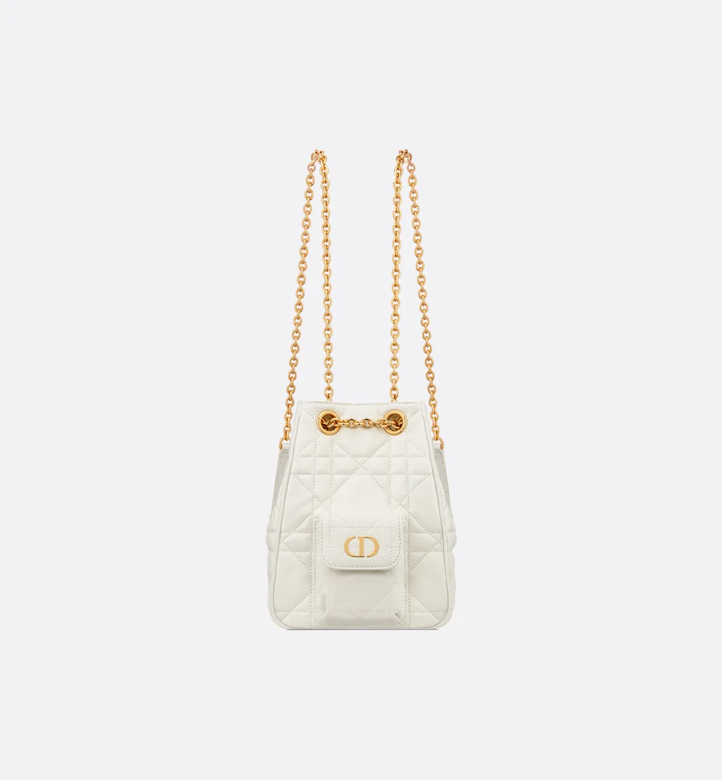 Small Dior Caro Multicarry Backpack With Chain