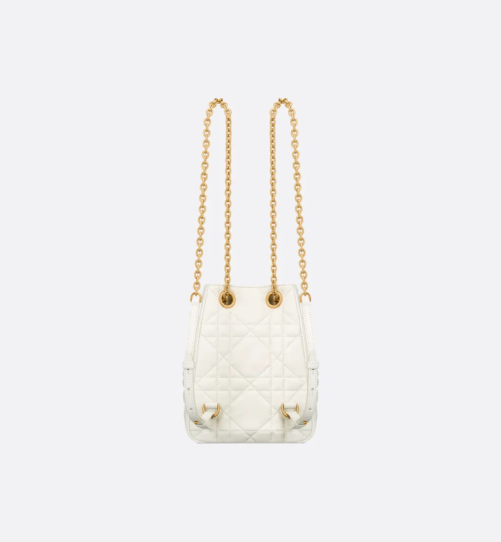 Small Dior Caro Multicarry Backpack With Chain