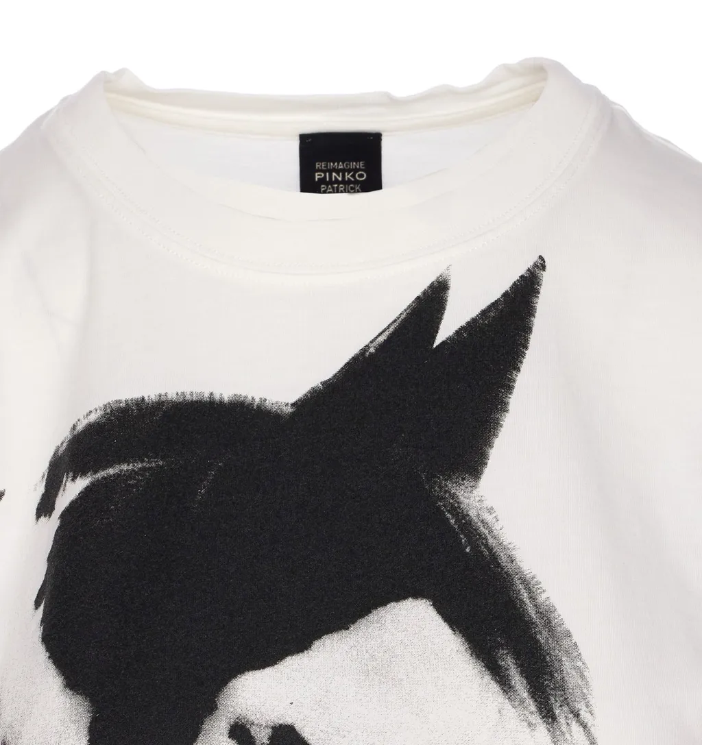 Pinko X Patrick Mcdowell Reimagine Horse Printed Wide T-Shirt