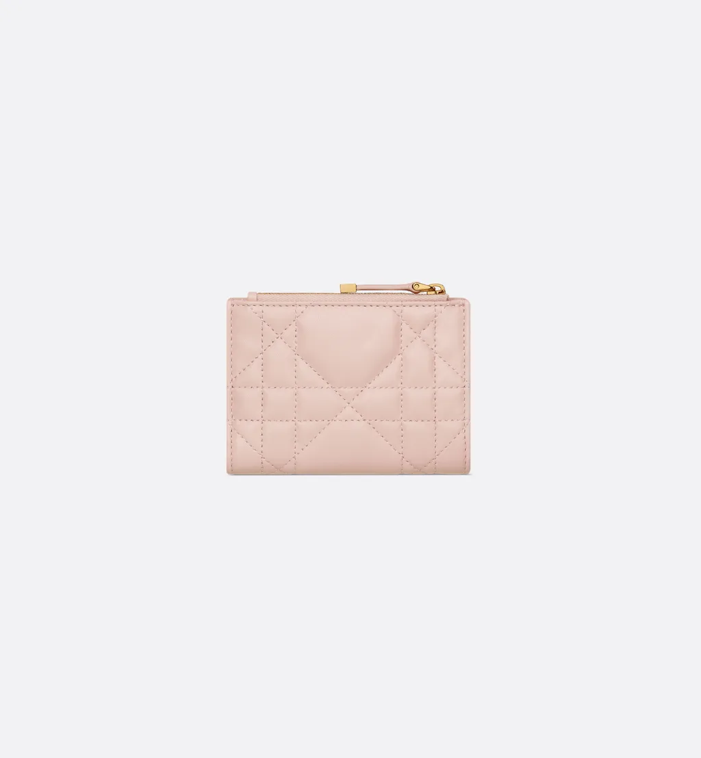 Dior Caro Dahlia Wallet With Crystals