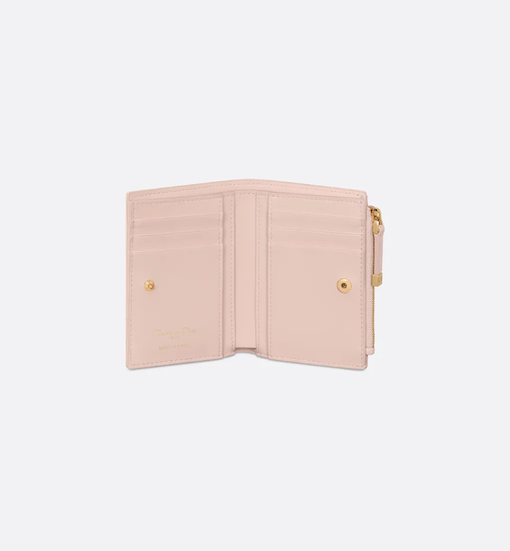 Dior Caro Dahlia Wallet With Crystals