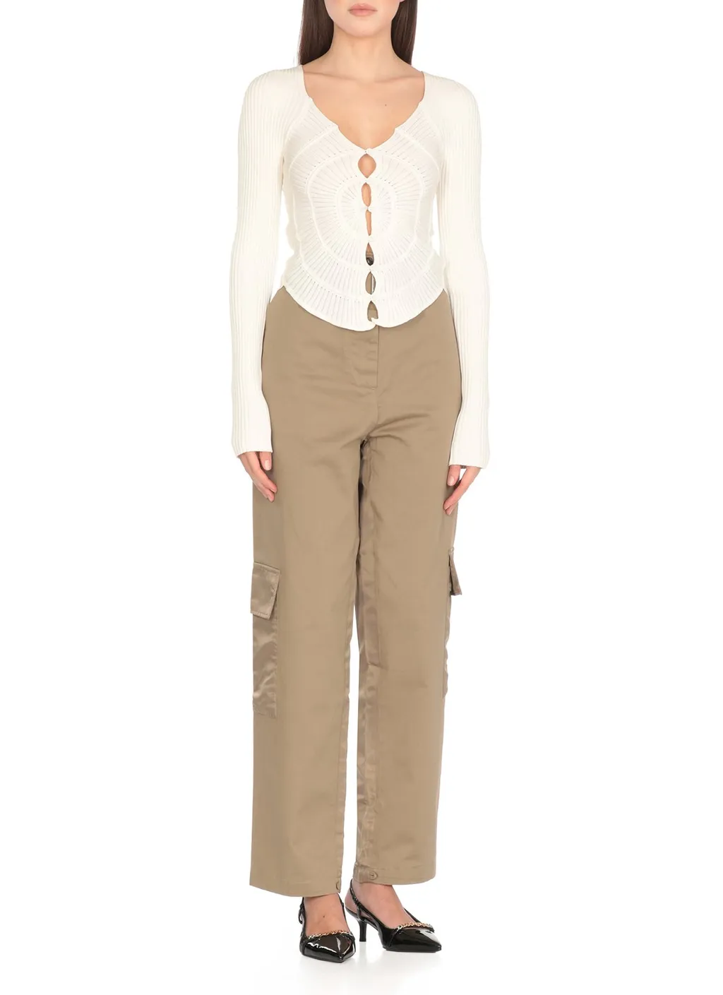 Pinko Sunny Design Slim-Fit Ribbed Cardigan