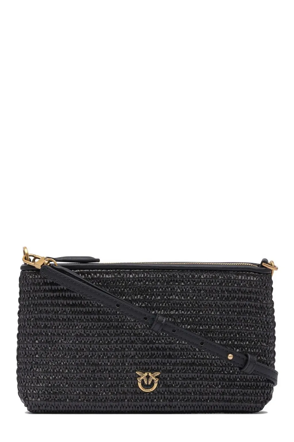 Pinko Love Birds Logo Plaque Clutch Bag