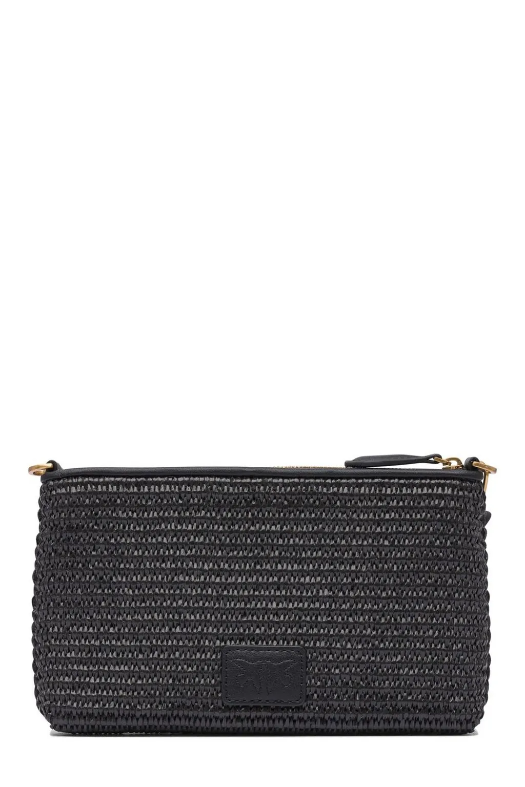 Pinko Love Birds Logo Plaque Clutch Bag