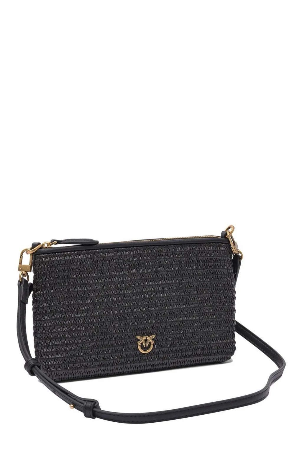 Pinko Love Birds Logo Plaque Clutch Bag