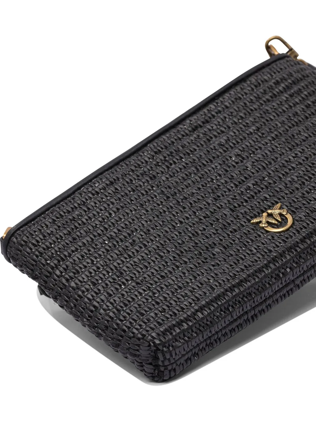 Pinko Love Birds Logo Plaque Clutch Bag