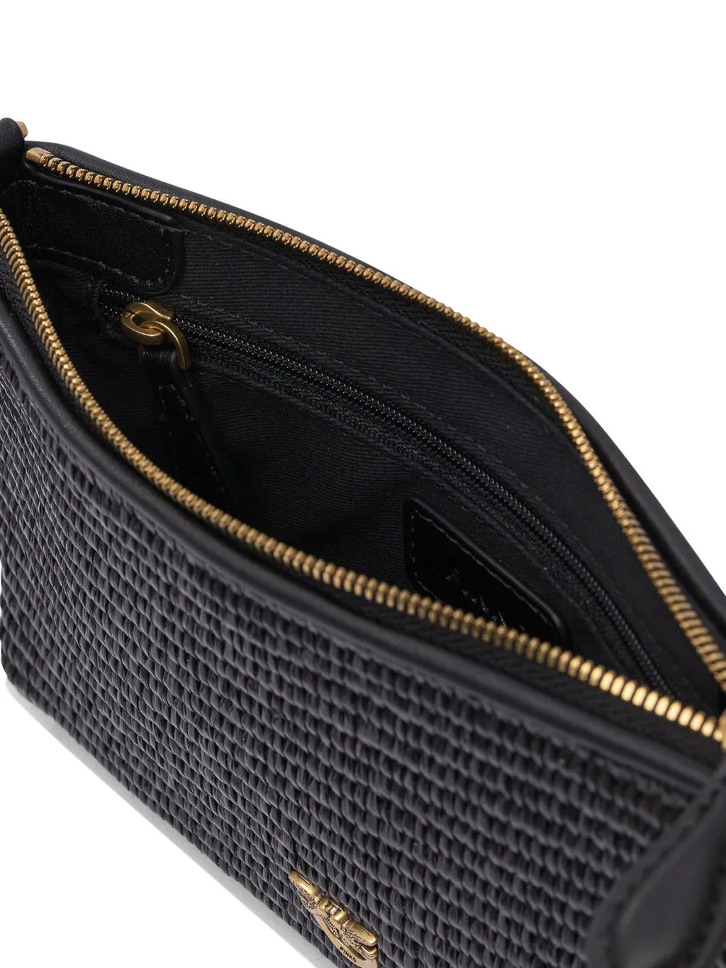 Pinko Love Birds Logo Plaque Clutch Bag