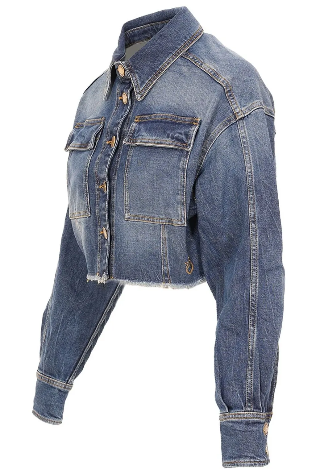 Pinko Cropped Denim Jacket