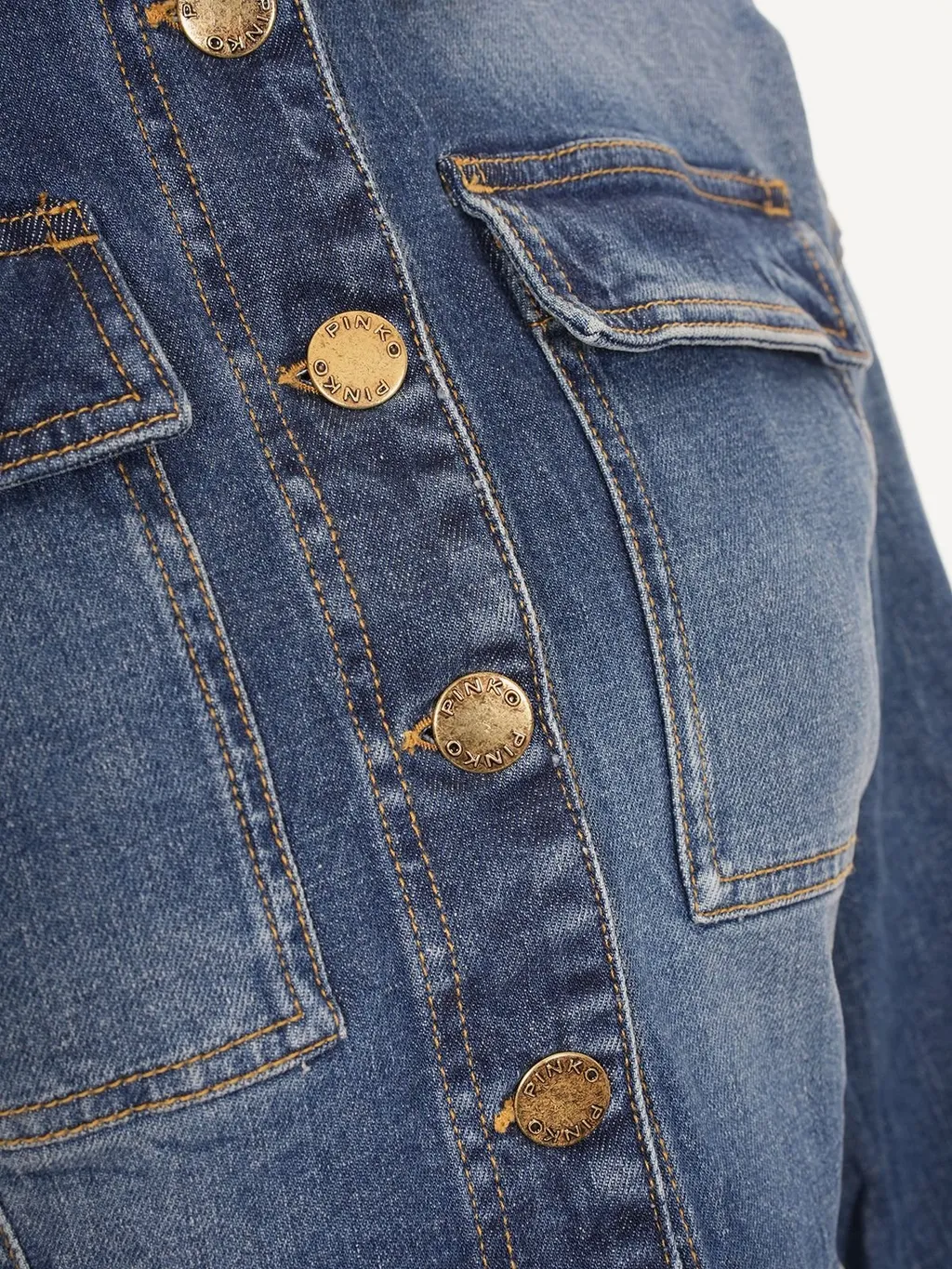 Pinko Cropped Denim Jacket