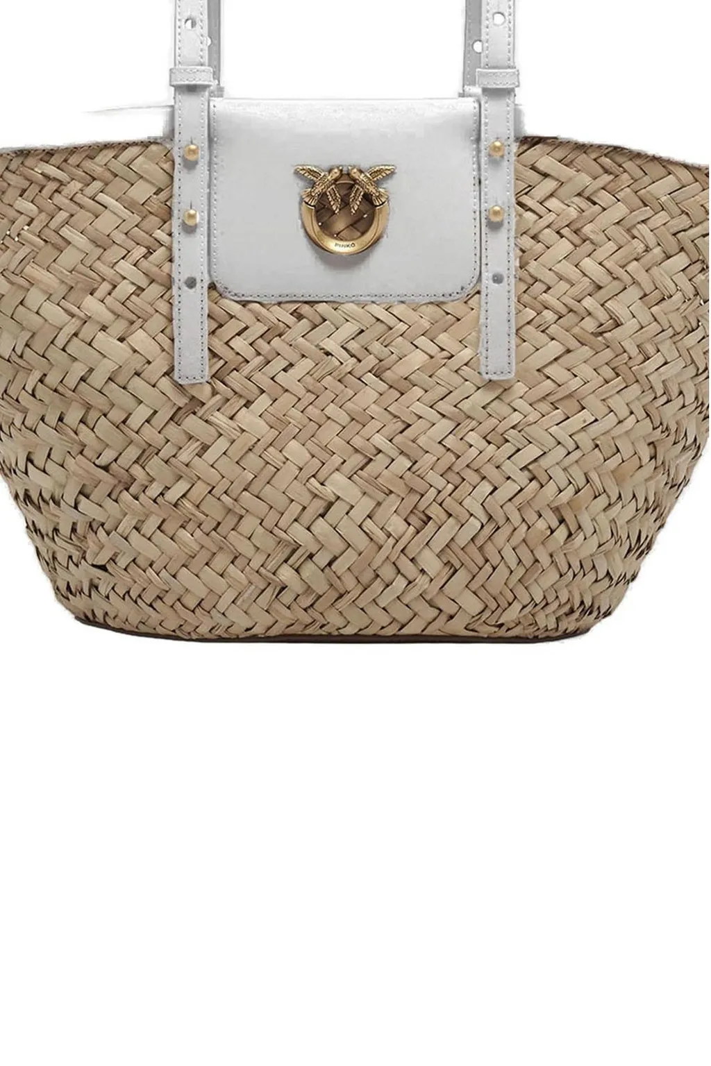 Pinko Love Birds Logo Plaque Tote Bag