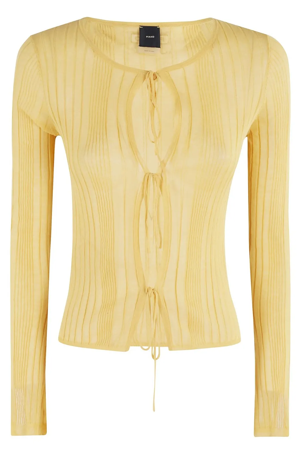 Pinko Table Open Ribbed Front Tie Jumper
