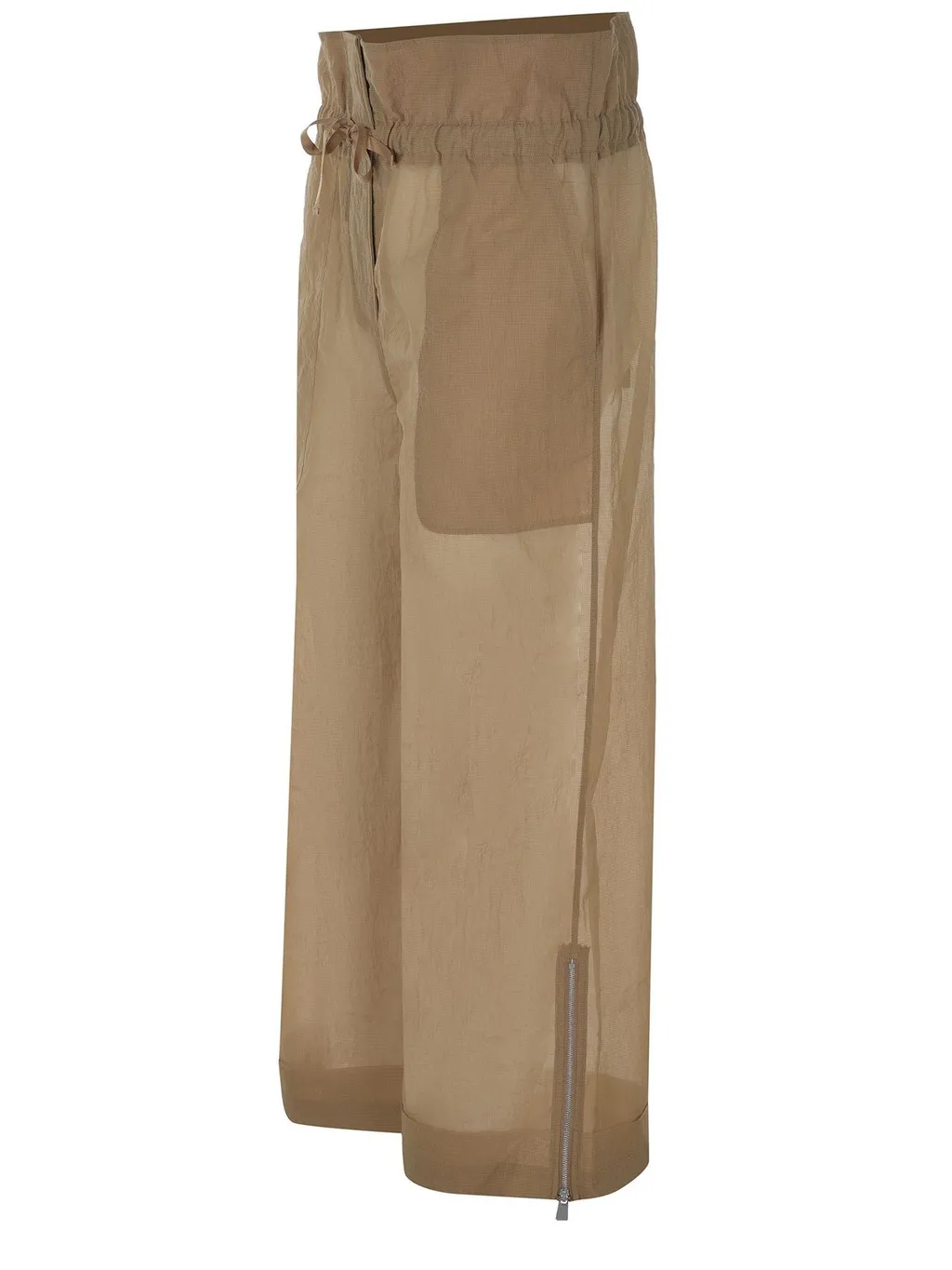Pinko Ruffled Waist Wide Leg Trousers