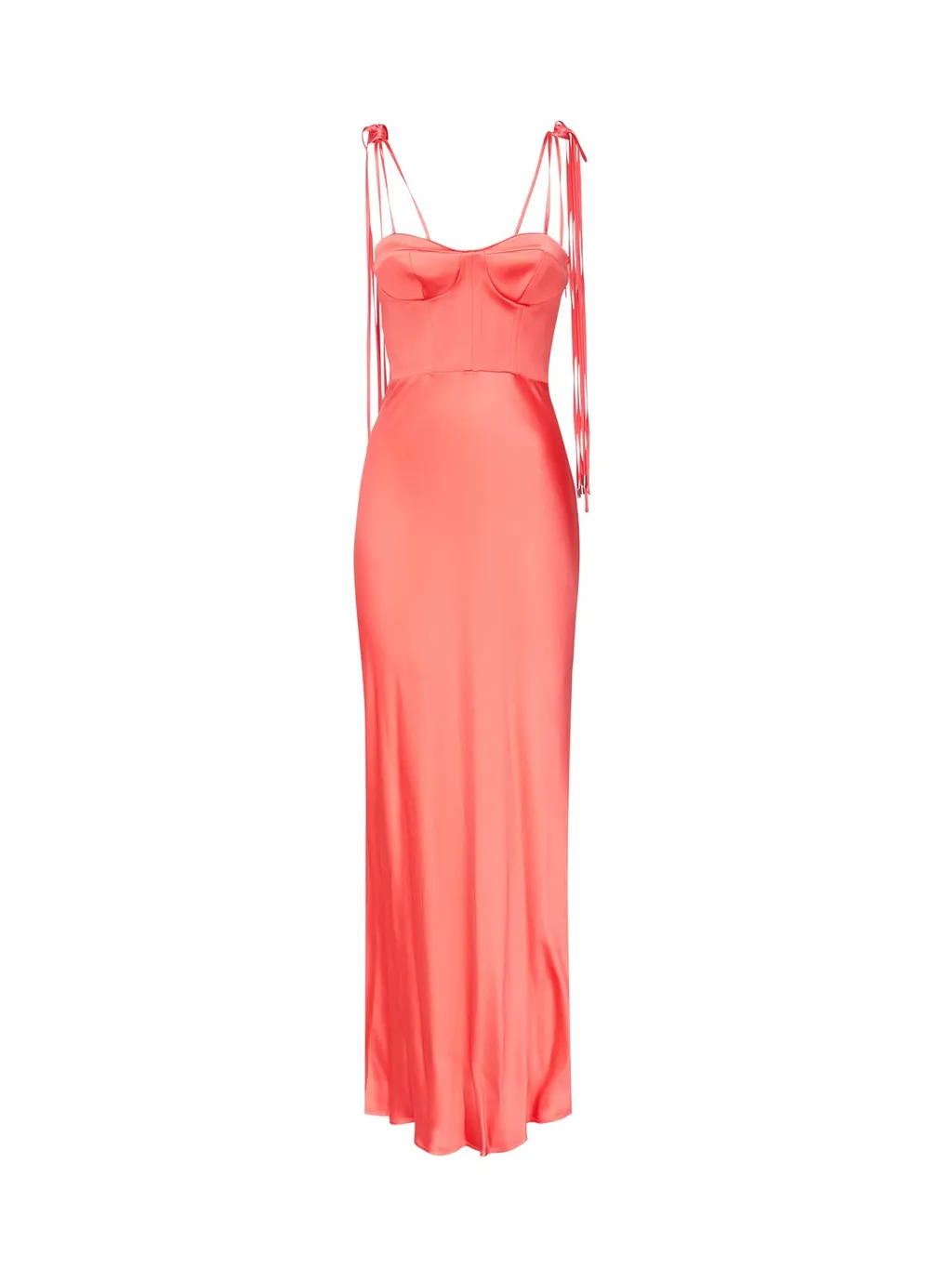 Pinko Fringed Satin Long Dress