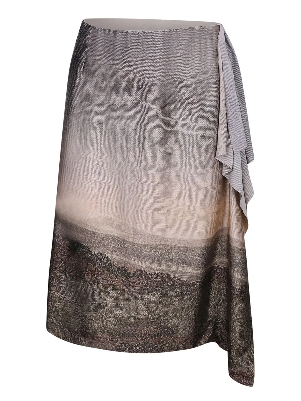 Pierre-Louis Mascia Draped Print Skirt