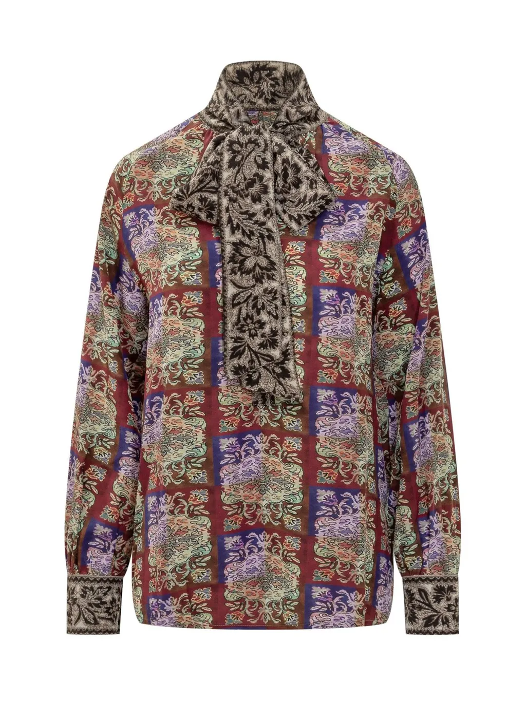 Pierre-Louis Mascia Patterned Bow-Tie Top