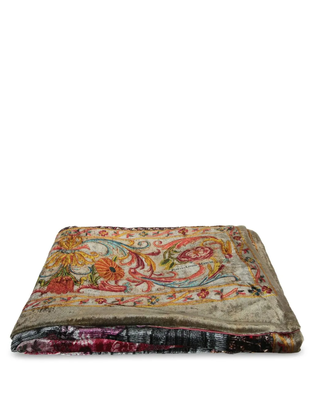 Pierre-Louis Mascia Fringed Floral Scarf