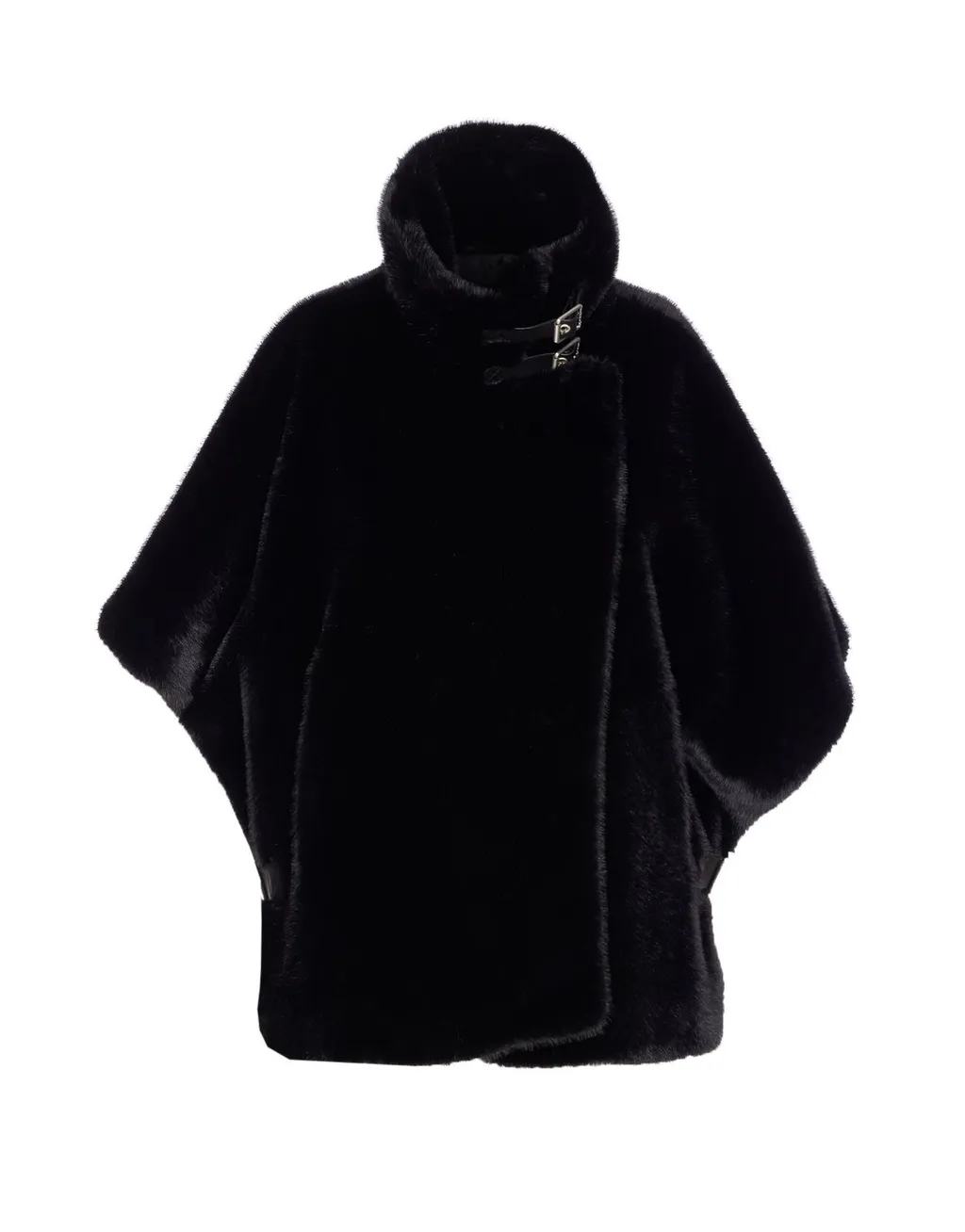 Pinko High-Neck Short Sleeved Cape Coat