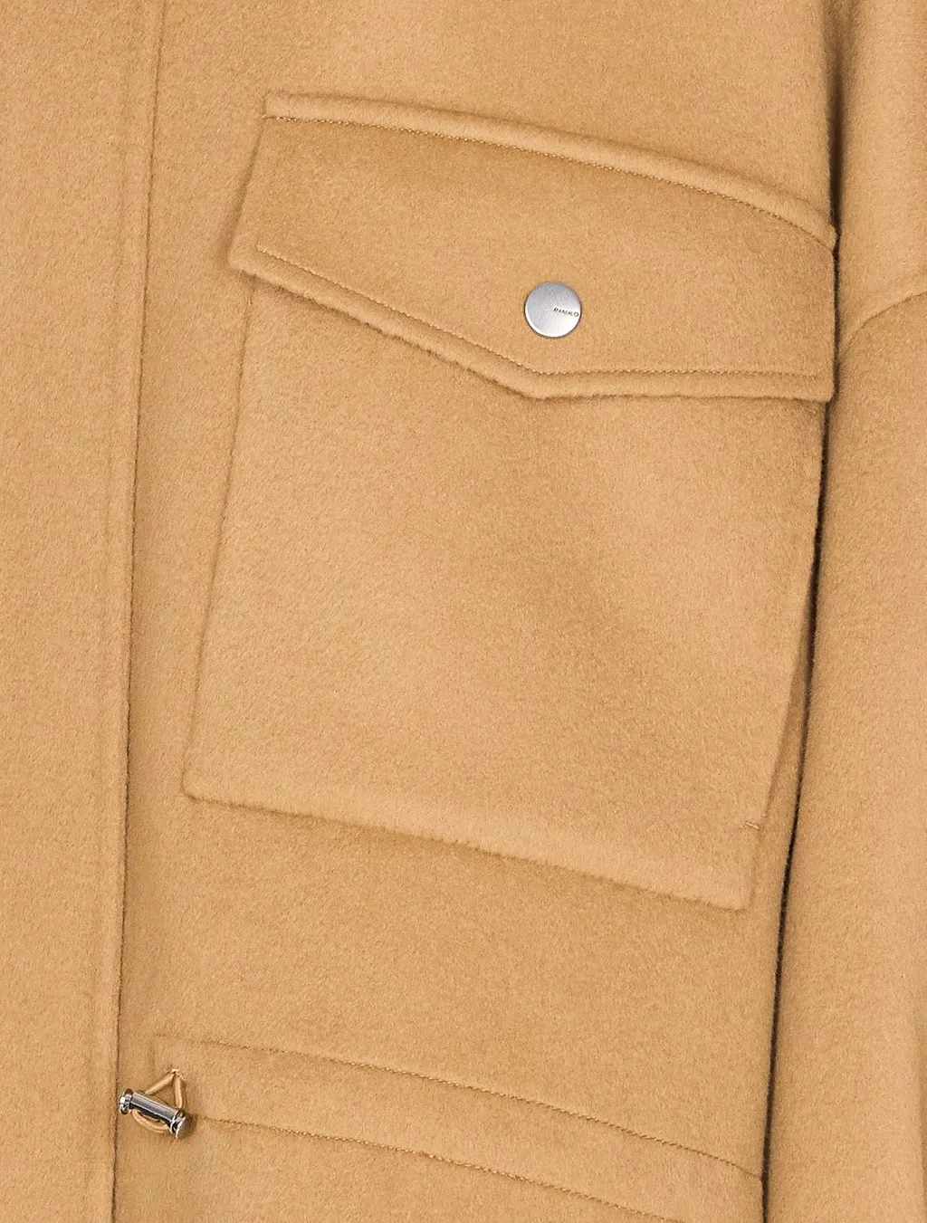 Pinko High-Neck Drawstring Hem Jacket