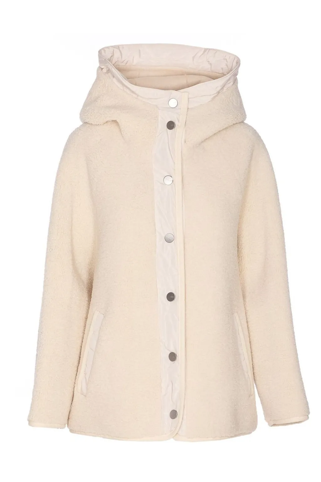 Pinko Long Sleeved Hooded Snapped Jacket