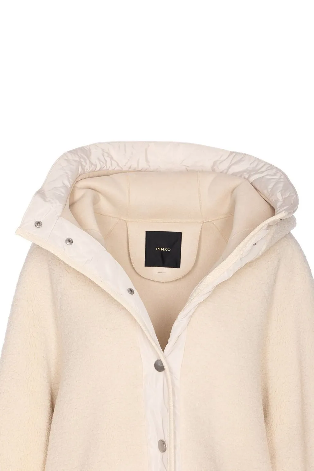 Pinko Long Sleeved Hooded Snapped Jacket