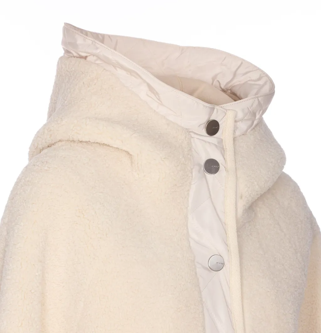 Pinko Long Sleeved Hooded Snapped Jacket