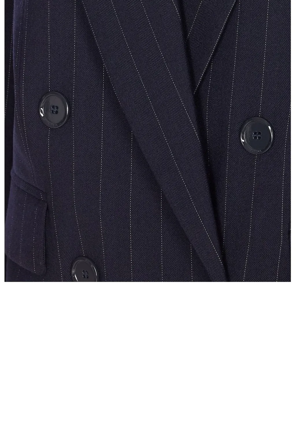 Pinko Double-Breasted Pinstriped Blazer