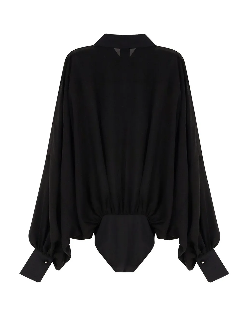Pinko Button-Down Semi-Sheer Bodysuit