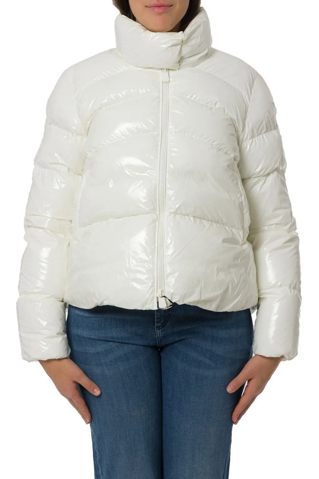Pinko Long-Sleeved Zip-Up Down Jacket