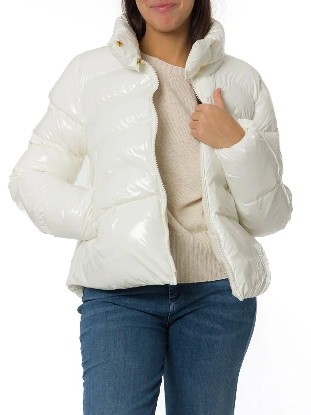 Pinko Long-Sleeved Zip-Up Down Jacket