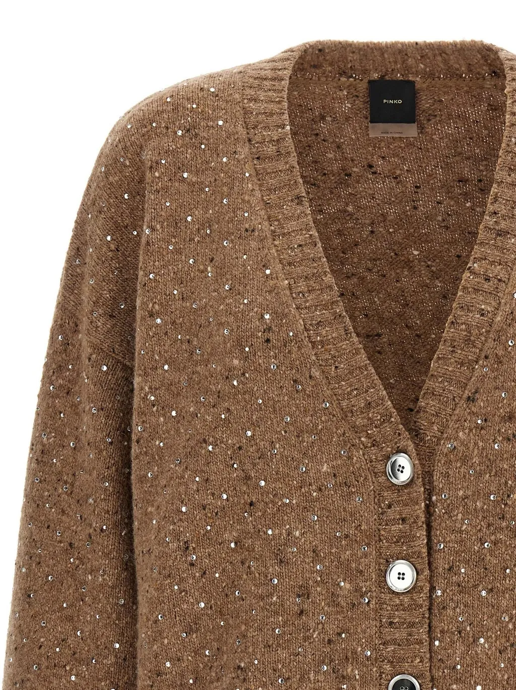 Pinko Marche Sequin Embellished Knitted Cardigan