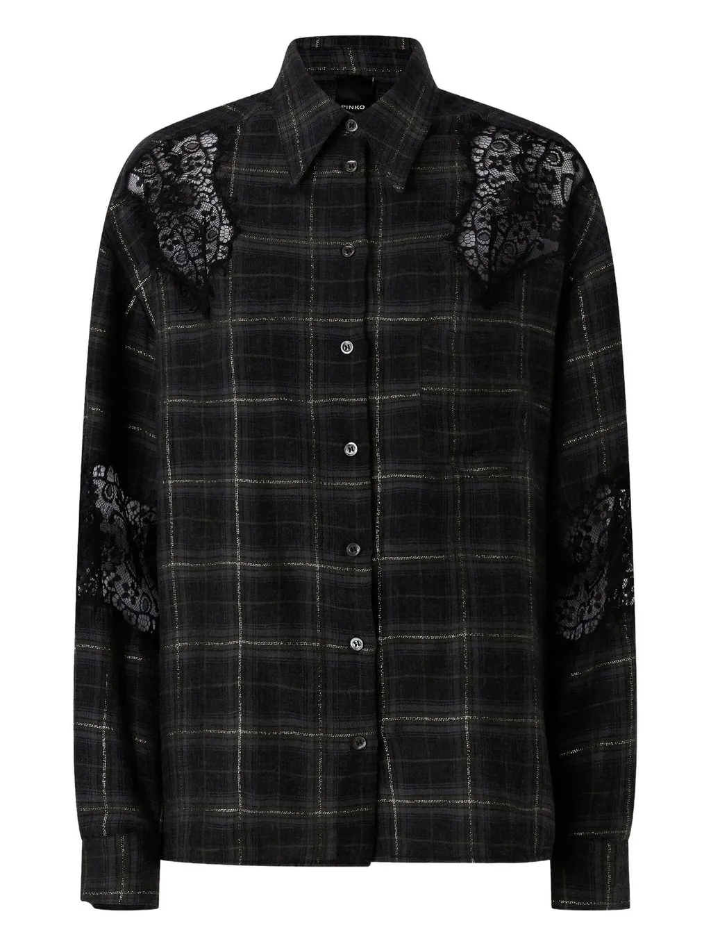 Pinko Checkered Long-Sleeve Shirt