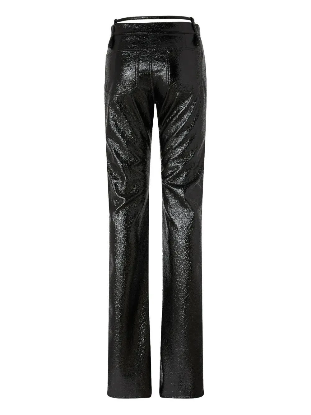 Pinko Patent-Effect Belted Trousers