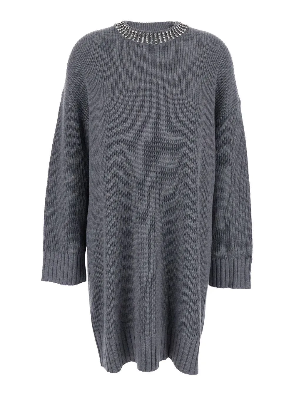 Pinko Ask Embellished Neck Knitted Dress