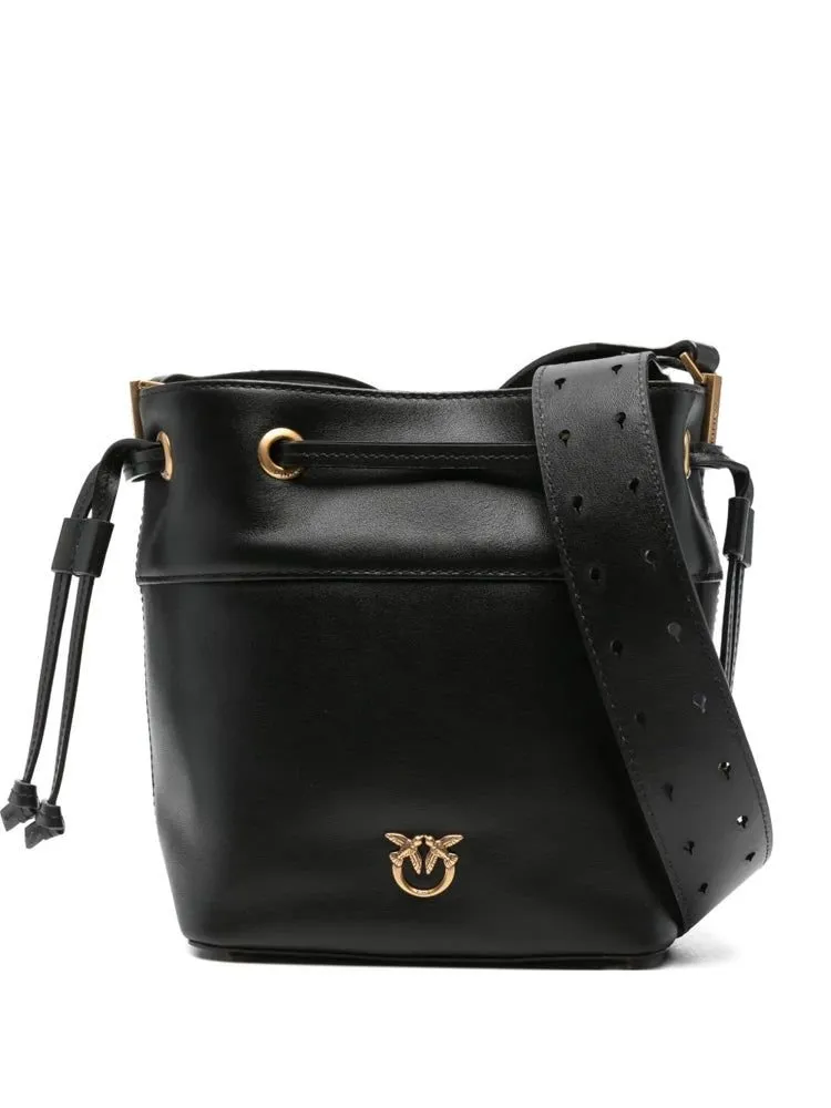 Pinko Love Birds Drawstring Mini Bucket Bag