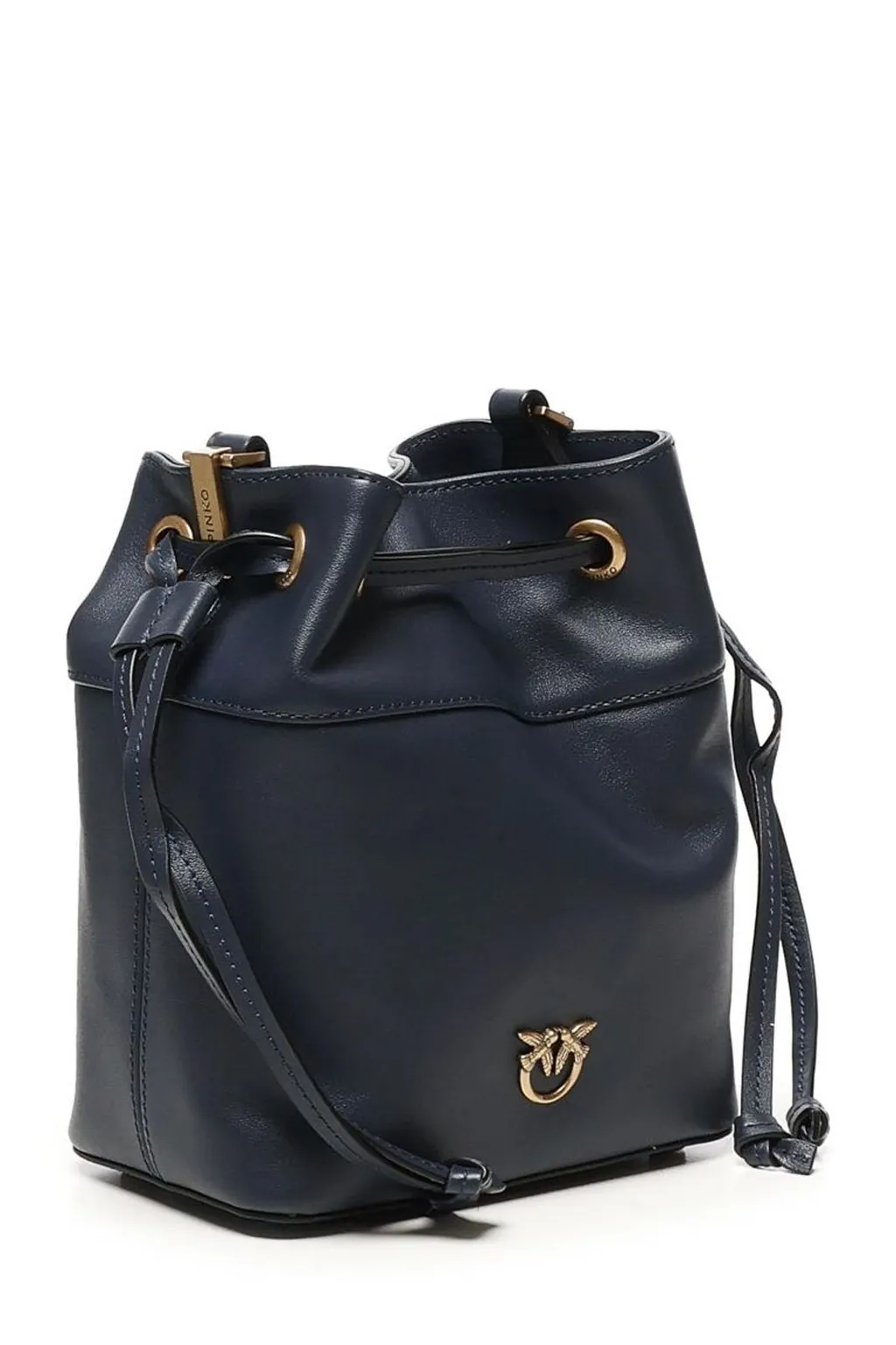 Pinko Love Birds Drawstring Mini Bucket Bag