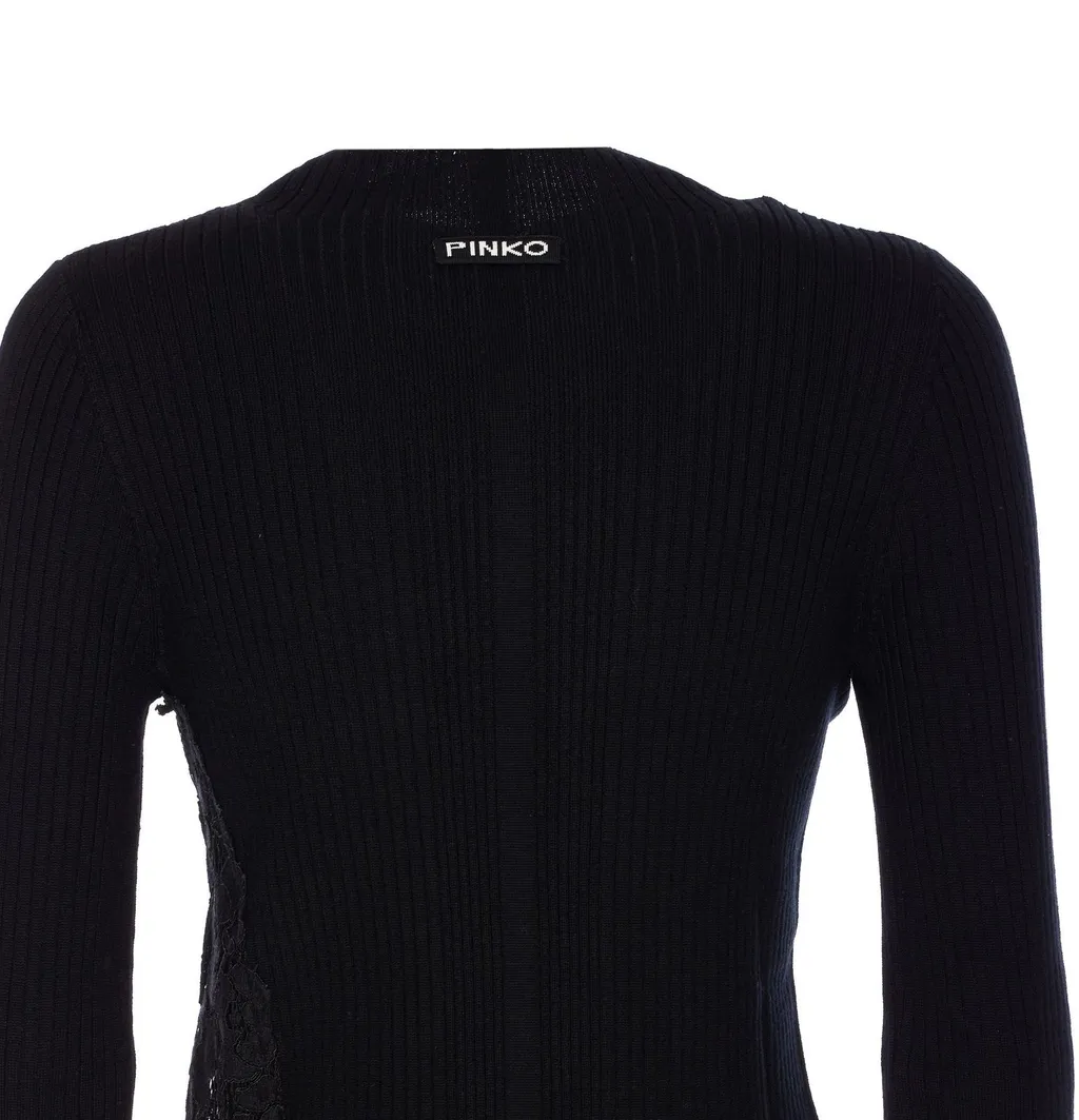 Pinko Samoa Lace-Insert Crewneck Jumper