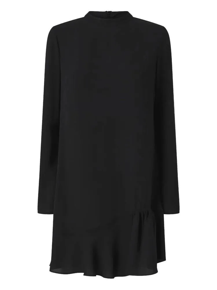 Pinko Arancino Ruffled Crewneck Mini Dress