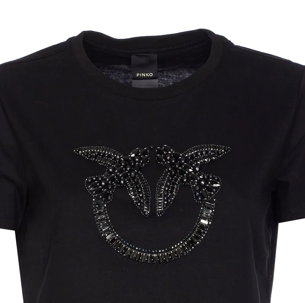 Pinko Logo Embellished Crewneck T-Shirt