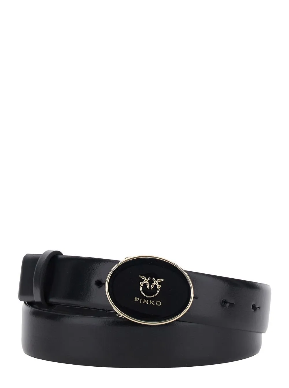 Pinko Logo Detailed Buckled Belt