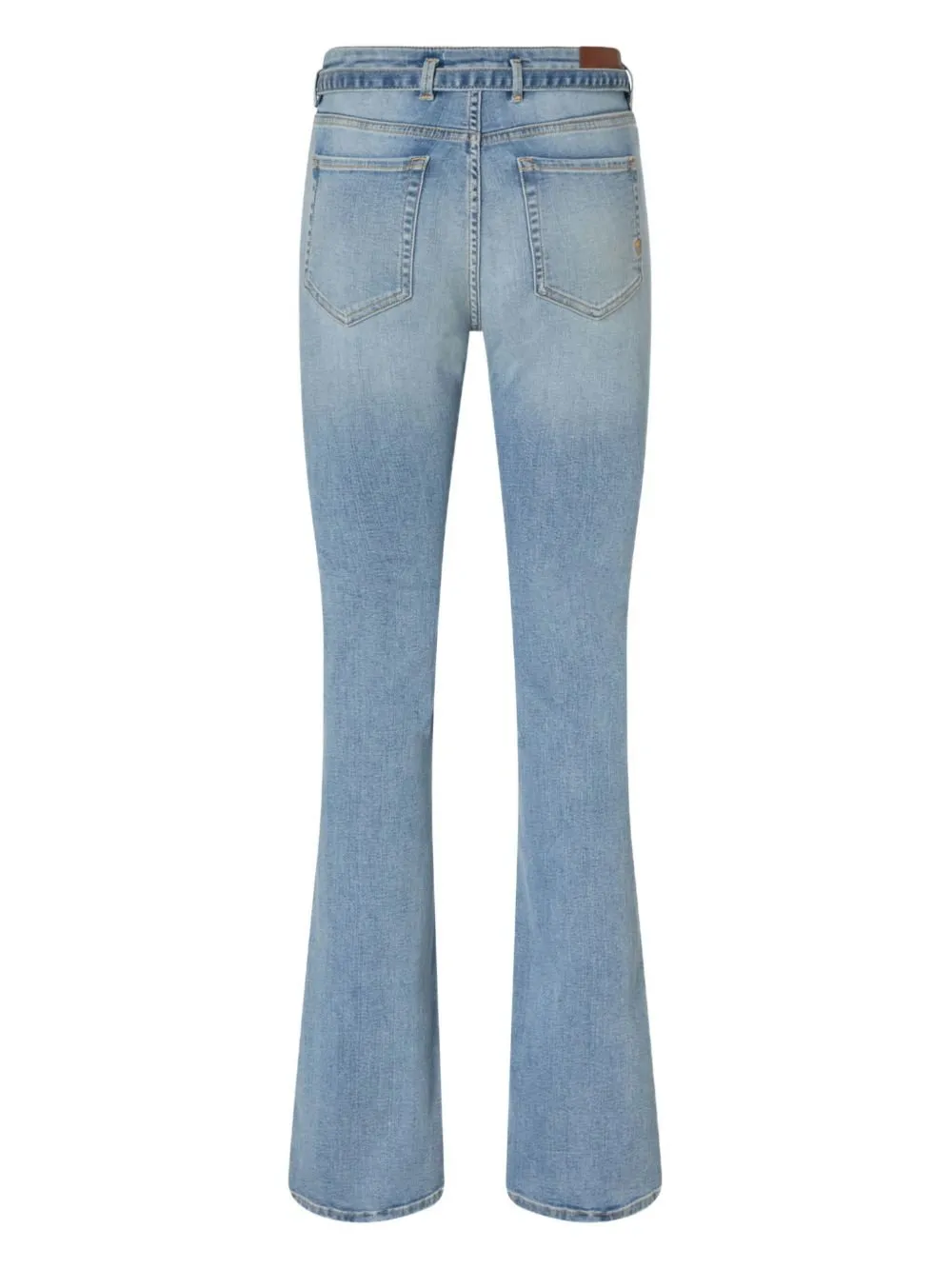 Pinko Flared Bird-Logo Belt Jeans