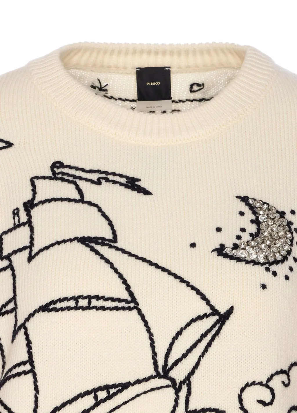Pinko Motif Intarsia Knitted Jumper