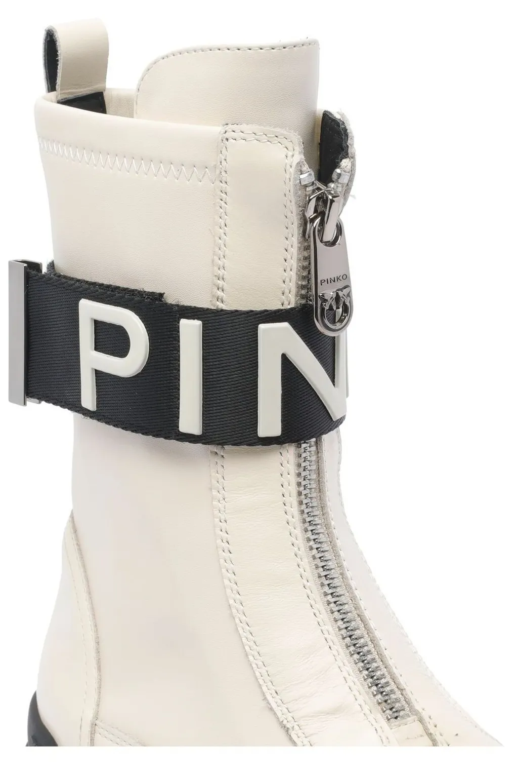 Pinko Logo Detailed Zipped Ankle Boots