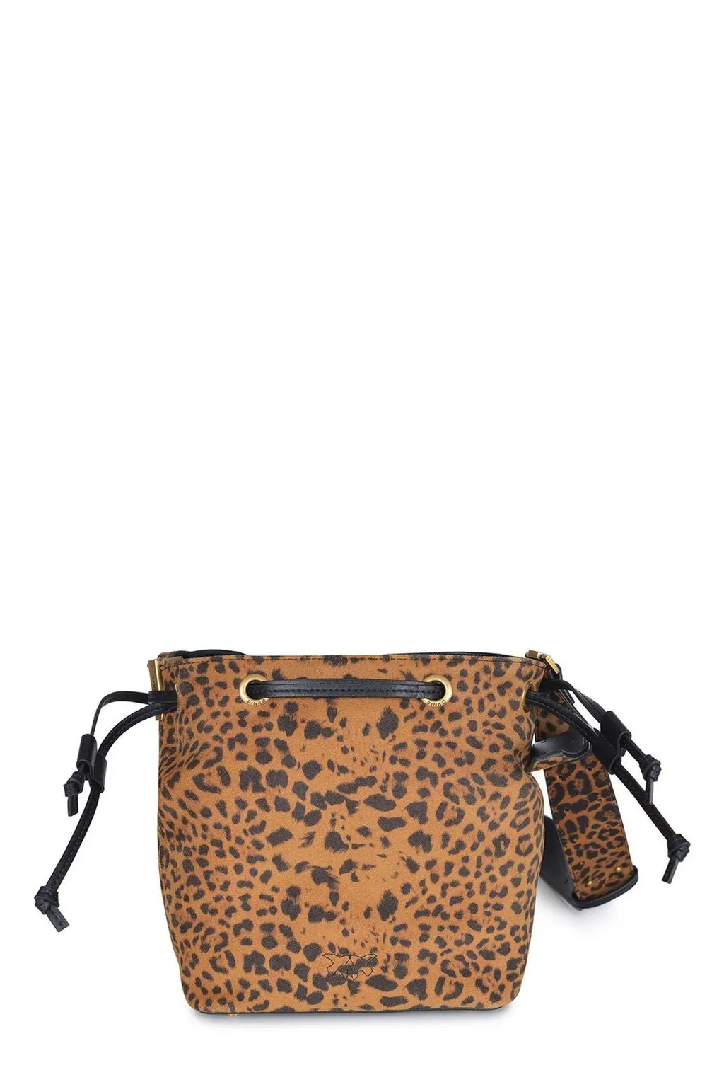 Pinko Leopard Printed Mini Bucket Bag