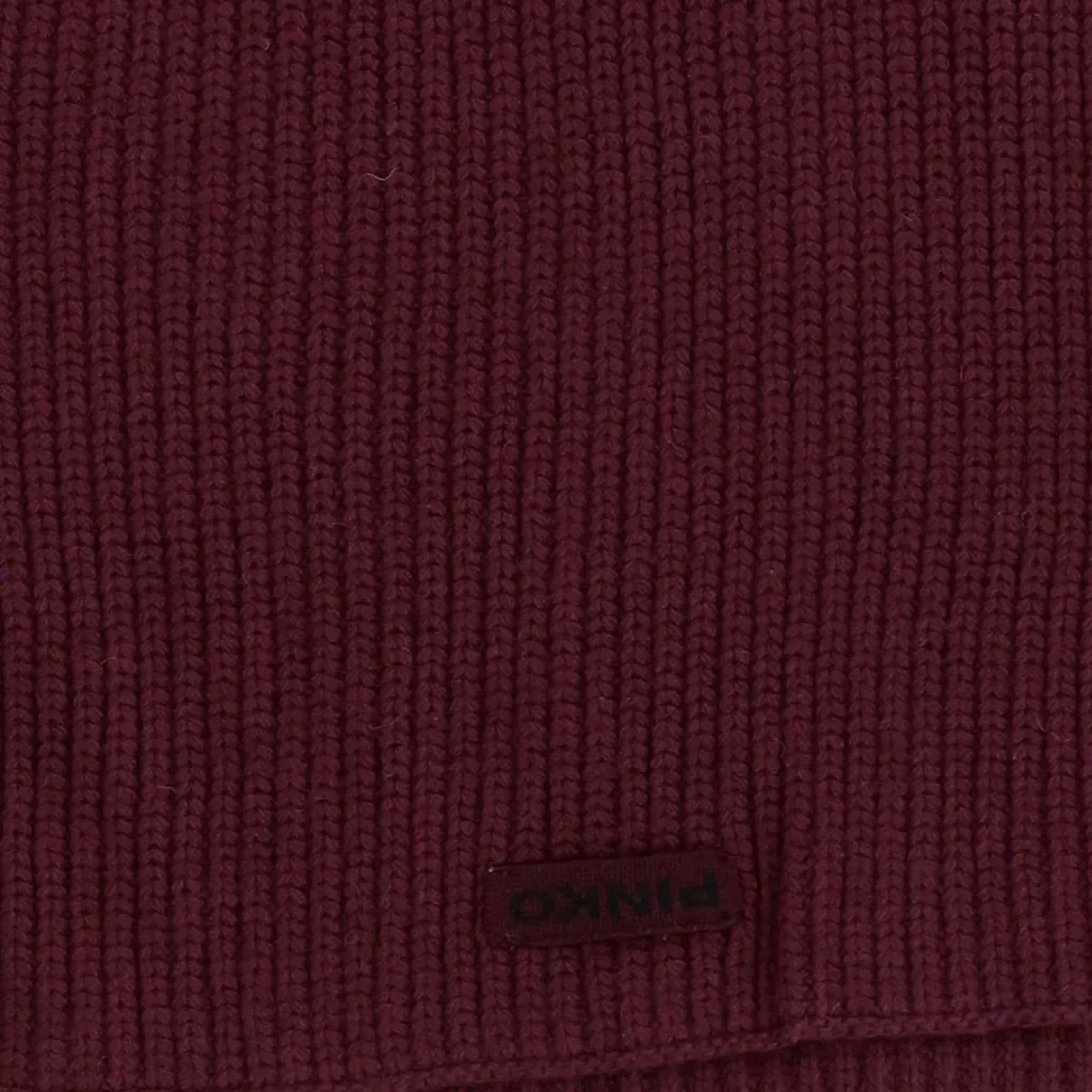 Pinko Logo Patch Knitted Scarf